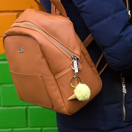 Брелок "Рожок мороженого" (желтый)