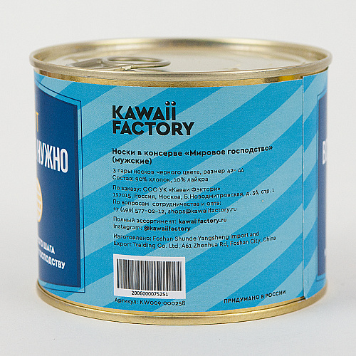 Носки в консерве "Мировое господство" (мужские)
