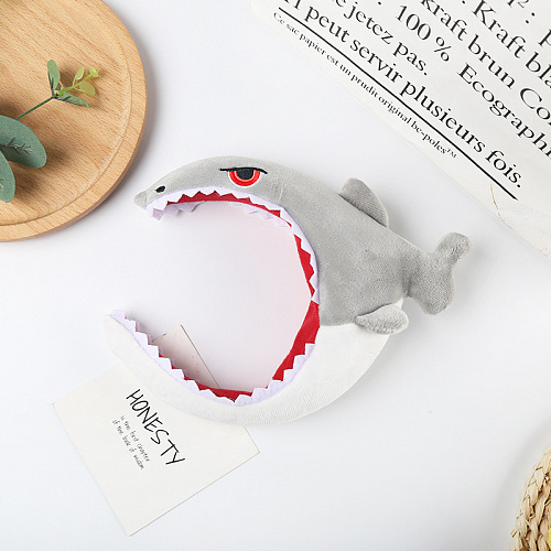 Повязка на голову "Акула", серый