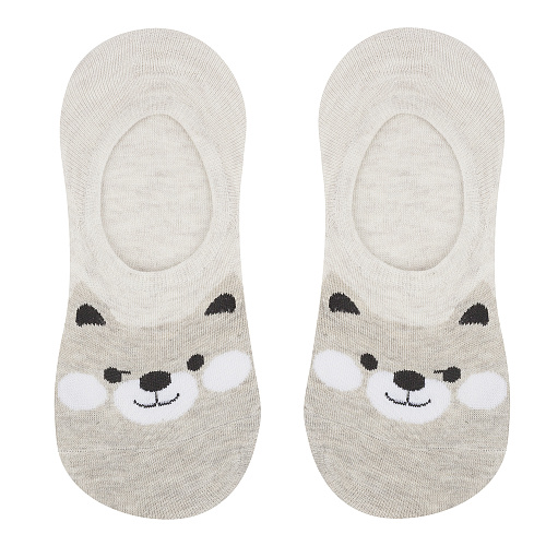 Носки короткие "Cute faces" (собака беж)