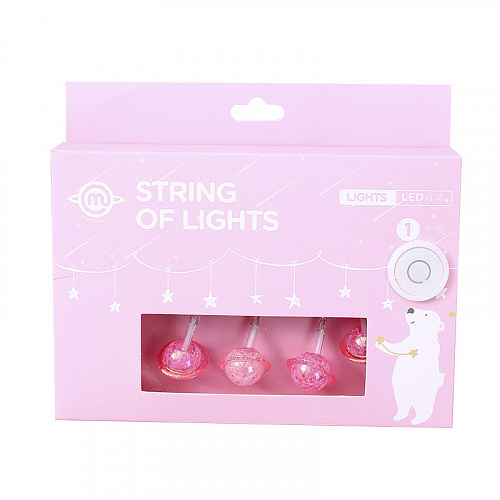 Гирлянда "Шарики" (розовые), LED