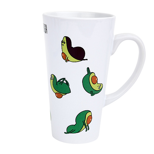 Кружка большая "Авокадо и йога"