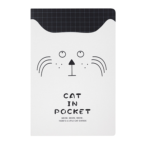 Тетрадь "Сat in pocket" (белый)