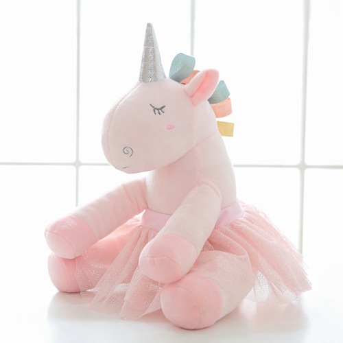Игрушка-подушка "Единорожка в юбочке" (розовый)