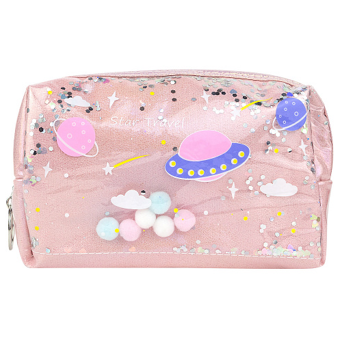 Косметичка "Планеты" розовая