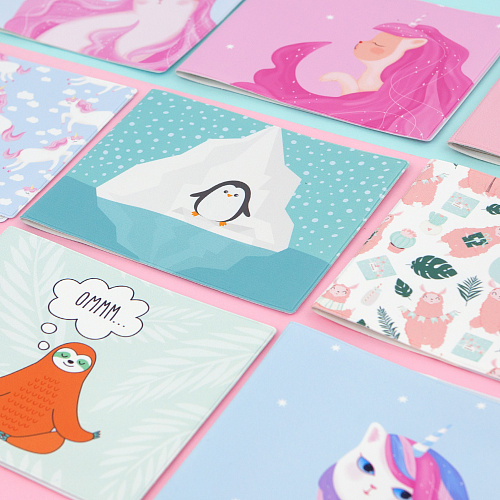 Обложка на зачетную книжку "Единорожки"