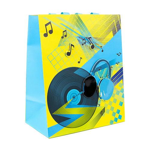 Подарочный пакет с объемной аппликацией, 26 х 32 х 15 см (в ассортименте)