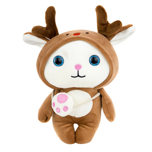 Игрушка-подушка "Котя в кигуруми" (коричневый) 24см