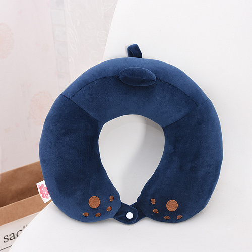 Подушка для путешествий "Лапки" (синяя)