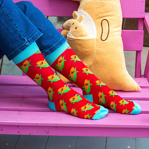 Носки "Кукуруза" (красные)