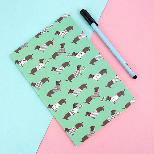 Тетрадь "Собачки" (мятная)