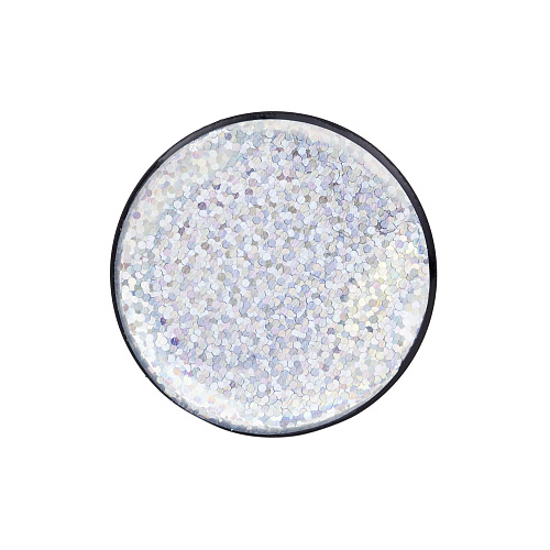 Держатель для телефона/попсокет "Глиттер" серебро с черным