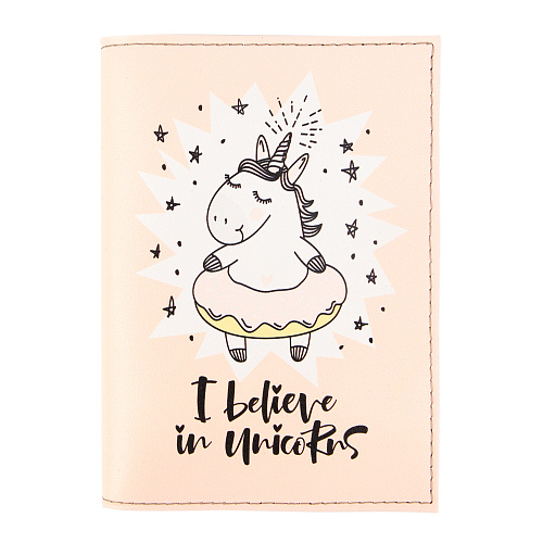 Обложка для паспорта "Единорог" (кожа)