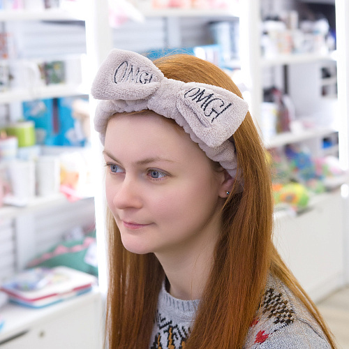 Повязка на голову "OMG!", беж