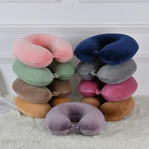 Подушка для путешествий "Однотонная", Memory Foam (розовая)