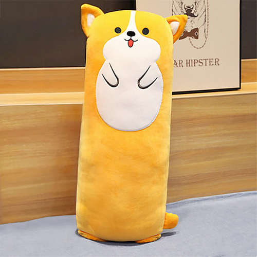 Игрушка-подушка "Корги сосиска" (желтый) 75см