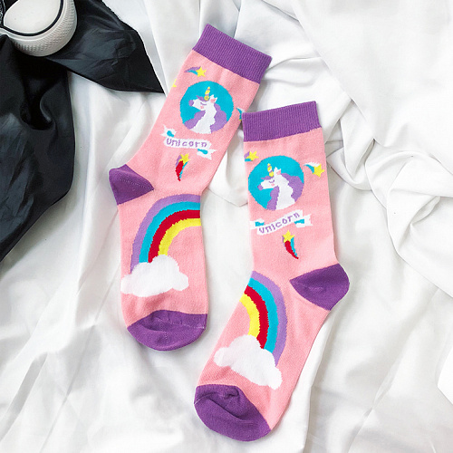 Носки "Единорог и радуга"