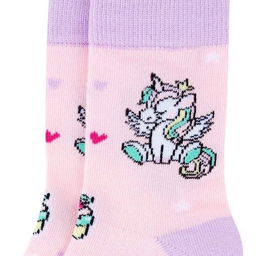 Носки детские "Единороги и сладости", разм.18-20 (5-7 лет)