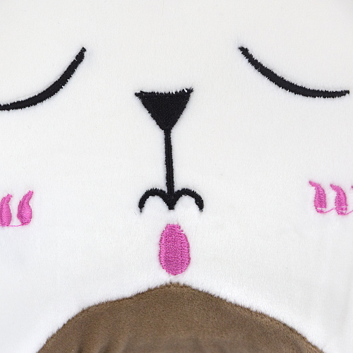 Подушка для путешествий "Мордашки", Memory Foam (коричневая)