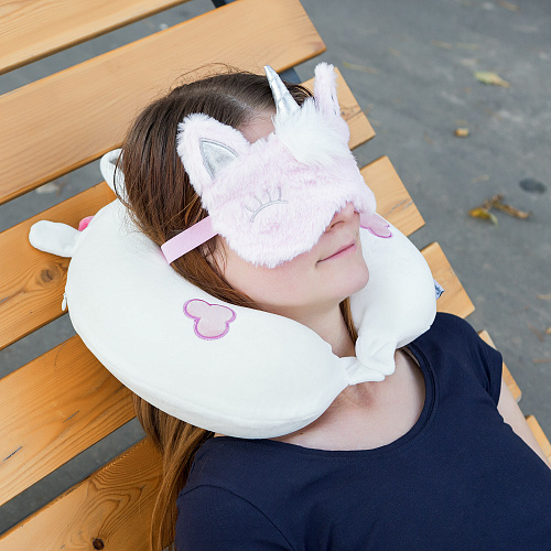 Подушка для путешествий "Бычок" (белый)