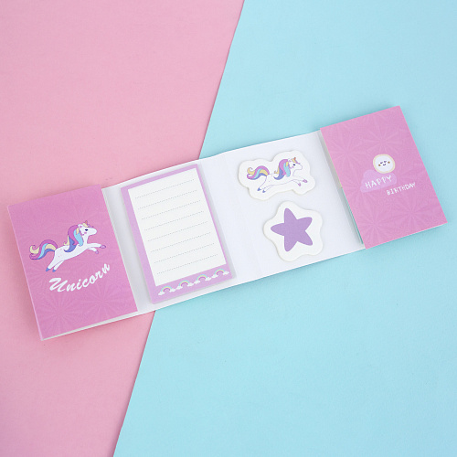 Набор стикеров "Flying unicorn" (розовый)