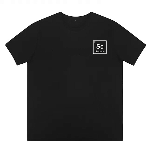 Футболка , "Sarcasm", черная