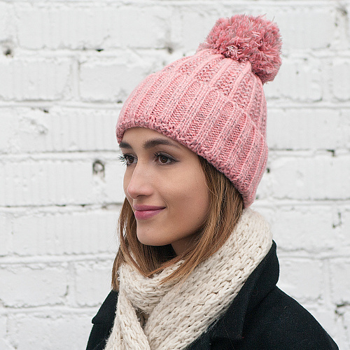 Шапка "Однотонная" (розовая)