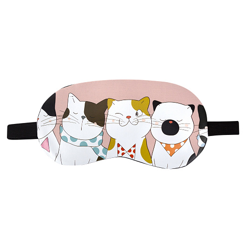 Маска для сна "Коты" (розовая)
