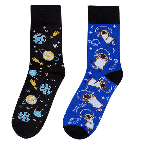 Носки "Еноты в космосе", разм.40-45