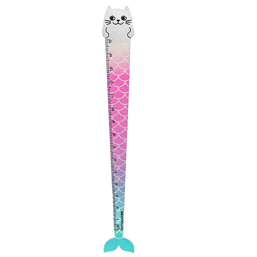 Линейка "Mermaid cat" (розовая)