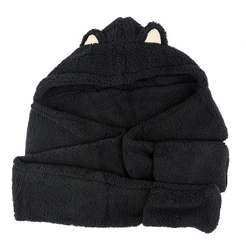 Шарф-капюшон "Котик" (черный)