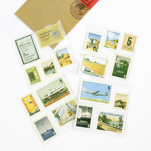 Набор стикеров "Почтовая марка" №1