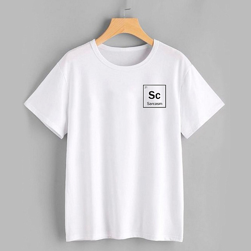 Футболка , "Sarcasm", белая