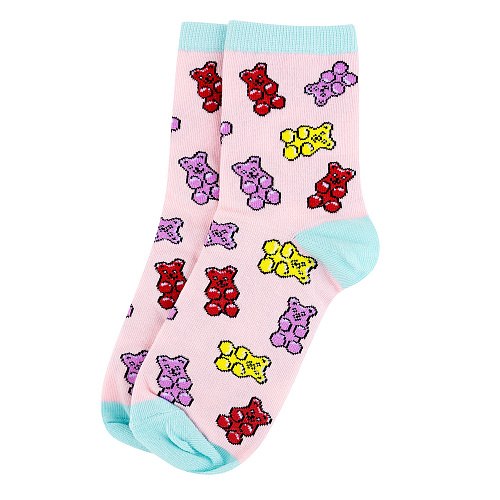 Носки "Мишки на розовом", разм.35-39