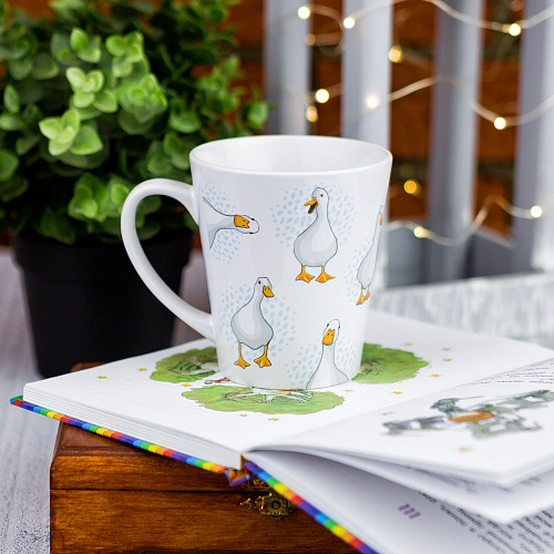 Кружка латте малая "Гуси"