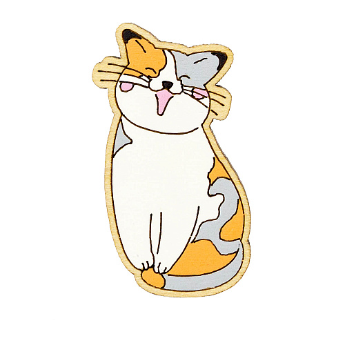 Значок "Котейка" (рыжий)