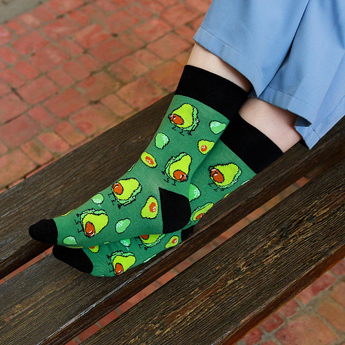 Носки "Равнодушное авокадо", разм.40-45