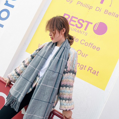 Шарф "Лондон", серый