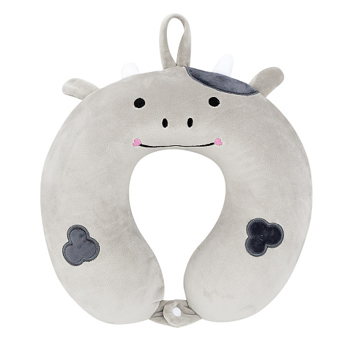 Подушка для путешествий "Бычок" (серый)