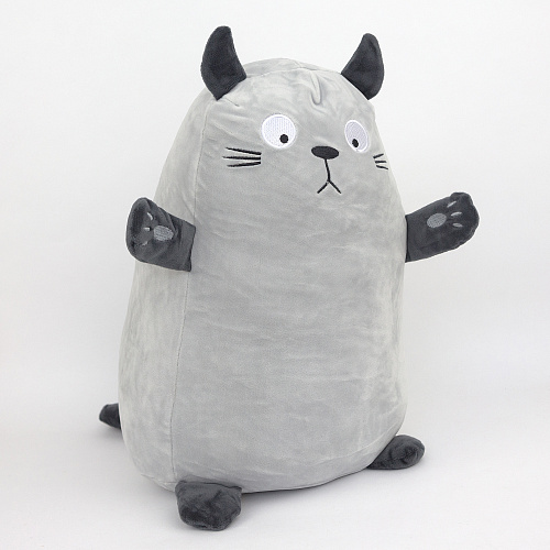 Игрушка-подушка "Кот" (серый)