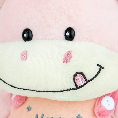 Игрушка-подушка "Бычок Тим" 25 см розовый