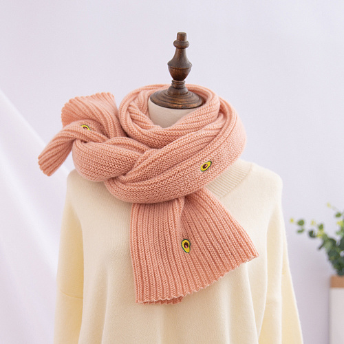 Шарф "Авокадо", розовый