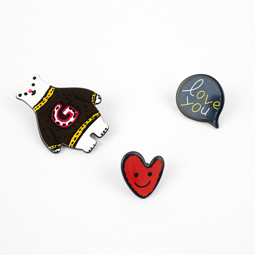 Набор значков "Мишка"