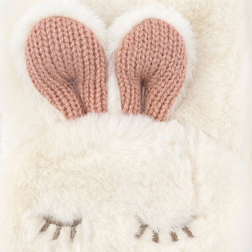 Варежки "Кролики" (белые)