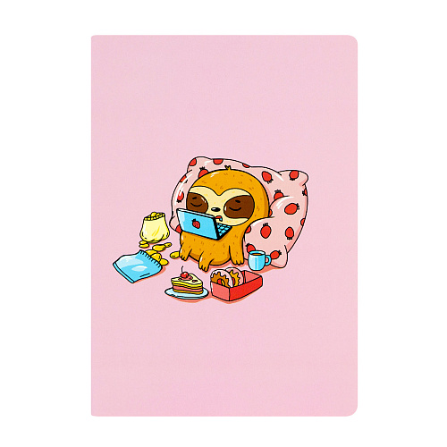 Тетрадь в розовую клетку А5 "Вкусняшки"