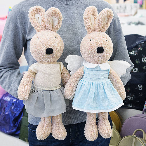 Игрушка-подушка "Зайка в серой юбочке" 45см