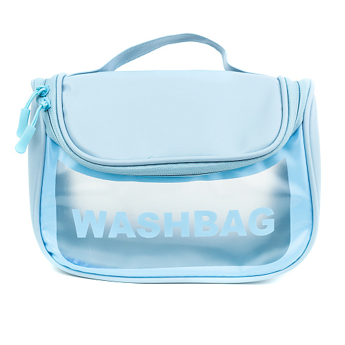 Косметичка дорожная "Washbag" с клапаном голубая