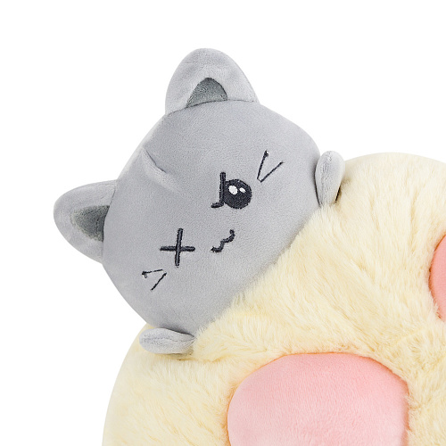 Игрушка-подушка "Котик с пледом" (белая) 35*40см