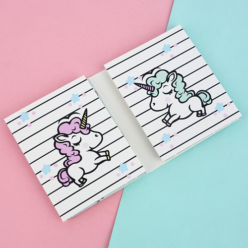 Набор стикеров "Единорожка" (белый)