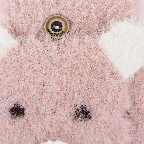 Варежки пушистые медведи (розовые)